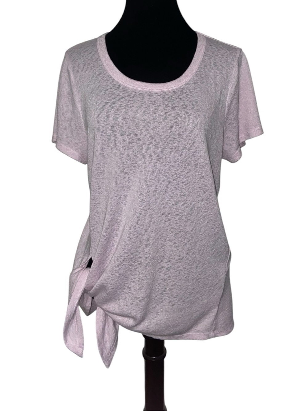 bobeau Light Pink Short Sleeve Side‎ Tie Top
